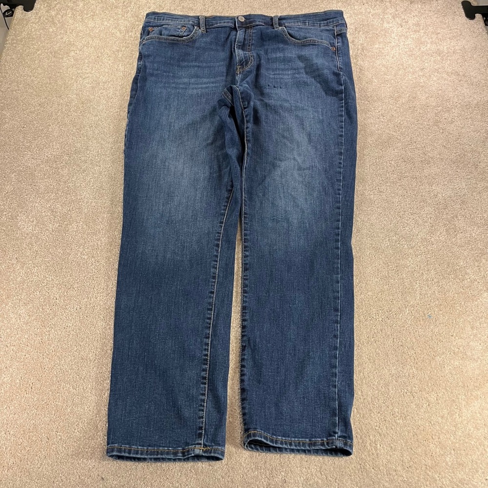 Lucky Brand 410 Athletic Straight Jeans Mens‎ 40x32 Blue Stretch Denim